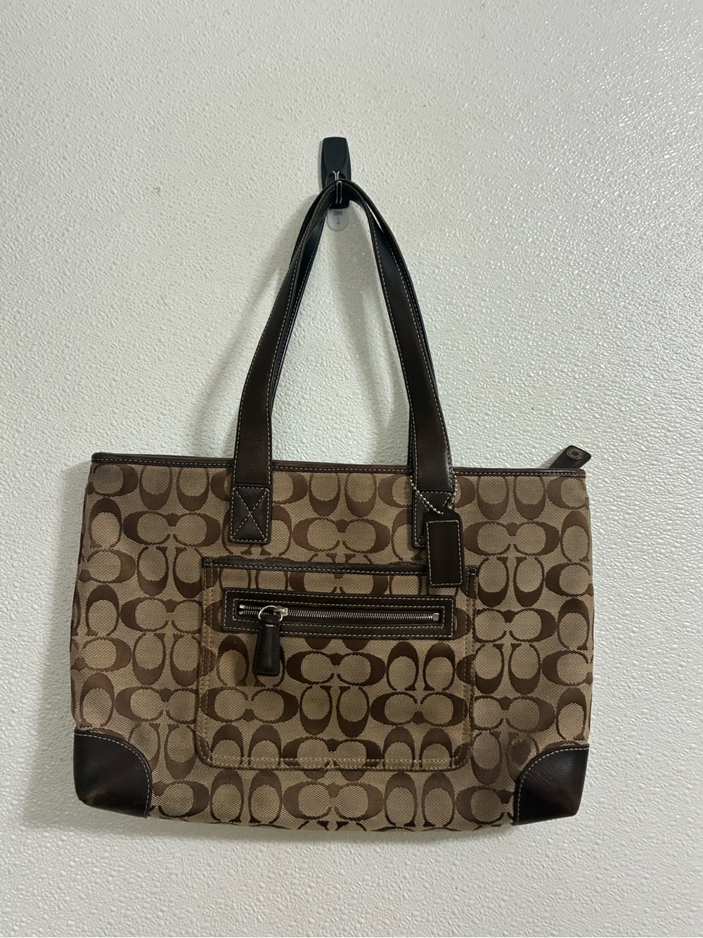 Coach Signature Canvas Tote Bag in Brown